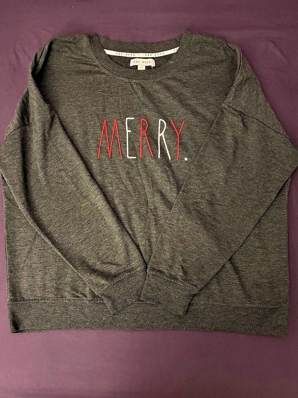 Merry Crew Neck Sweater Gray Size Medium Like New
